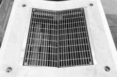 Hinged V Grate Supplied by Saddingtons Building Supplies